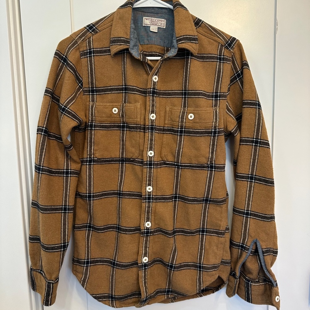 Wallace and Barnes Men's Size Small Brown Heavy Flannel